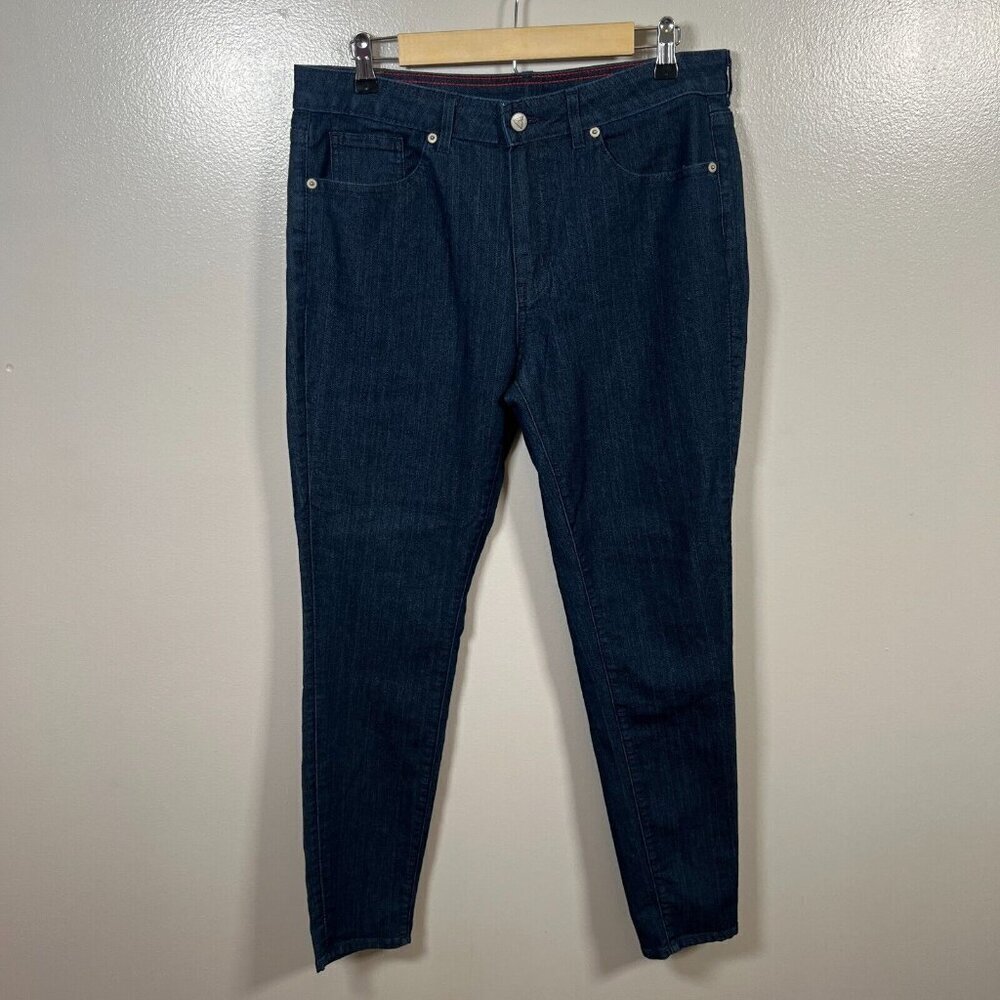 American Giant 218 Skinny Stretch Indigo Jeans Womens Size 33 Mountain Wash
